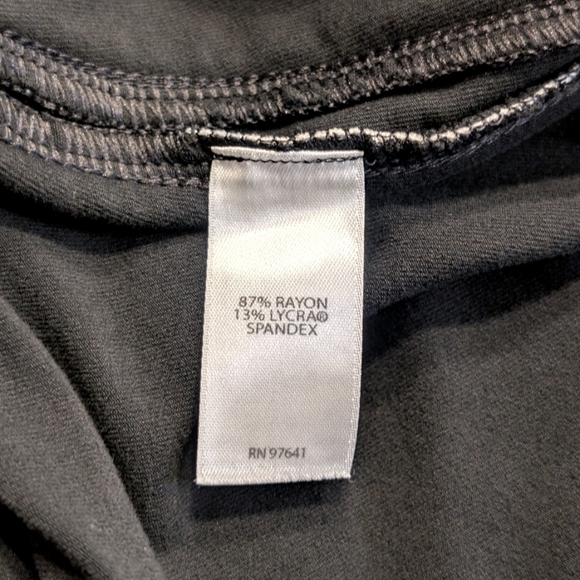 J.Jill Wearever Black White Stripe Pull On Wide Leg Pants Size Large Petite - Picture 6 of 6